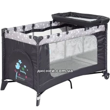 Детский манеж ME 1054 SAFE PLUS Stars Gray, серый